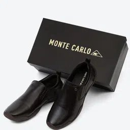 Monte Carlo Men Textured Leather Formal Slip-On Derbys Shoes-picture-39