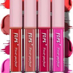 FOPE Pout Perfect Set Of 4 Long Lasting Matte Liquid Lipstick - 4ml Each- 04- 05- 10- 11-picture-28