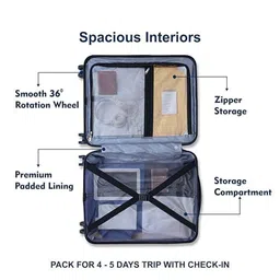 Luggero Hard-Sided Large Trolley Suitcase image 4