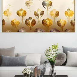 DEKORSTATION Yellow & Beige Painted Wooden Wall Art-image-4