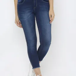 Kraus Jeans Women Slim Fit High-Rise Clean Look Light Fade Non Stretchable Jeans-picture-36