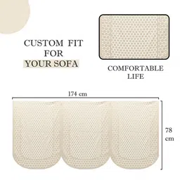 Myntra Elegant Homes Cream-Coloured Cotton Sofa Cover image 4