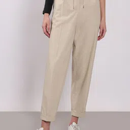 Vero Moda Women Tapered Fit High-Rise Trousers-image-18