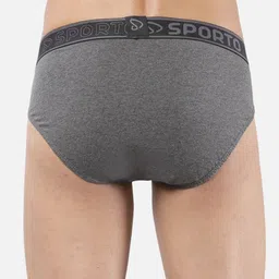 Sporto by Macho Men Pack Of 4 Cotton Basic Briefs Sporto_M1010-A1-CH1-Dnm1-G1-S image 5