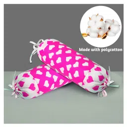 VParents Rosy Baby 4 Piece Bedding Set with Pillow & Bolsters - Pink image 4