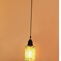 SOMIL Printed Glass Cylinder Ceiling Lamps image 2