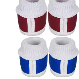 NESKA MODA 12 To 18 Month NonSlip Infants 2 Pair Set Cotton Rabbit Butterfly Booties image 2