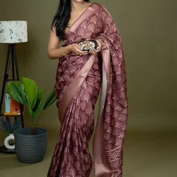 HELLA FASHIONS Ethnic Motifs Zari Art Silk Handloom Saree image 5