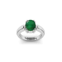 RRVGEM Emerald Ring 10.50 KT Emerald Ring Silver Plated Adjustable Finger Ring-picture-42