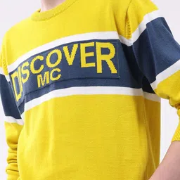 Monte Carlo Boys Typography Printed Cotton Pullover image 4