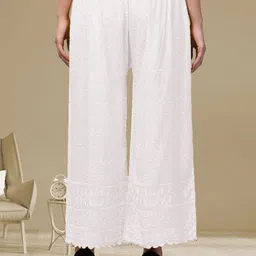 FAMBEE Women Flared Knitted Palazzos image 2