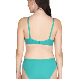 Liigne Women Pack Of 2 Women Padded Bra Pure Cotton Lingerie Set image 2