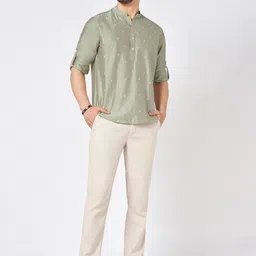 indus route by Pantaloons Men Printed Thread Work Kurta image 3