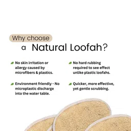 CareDone Set Of 3 Natural Bath Loofah Scrubber image 2