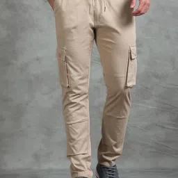 MIRAAN Men Mid-Rise Cargos-image-55
