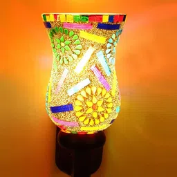 1ST TIME Multicoloured & Multicoloured Textured Wood Frustum Shaped Wall Lamp image 3