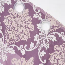 Aura Purple & White Set of 2 Floral Sheer Window image 5