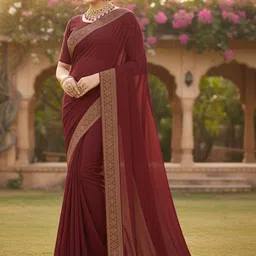 Moda Rapido Woven Design Zari Poly Georgette Saree-picture-40