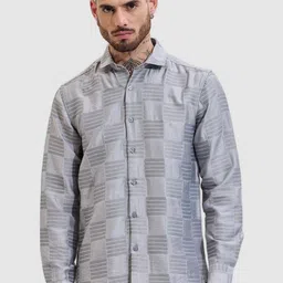 Snitch Men Smart Slim Fit Textured Casual Shirt-picture-22