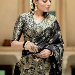 Dinesh Ethnic Traditional Wear Ethnic Motifs Woven Design Zari Banarasi Saree image 2