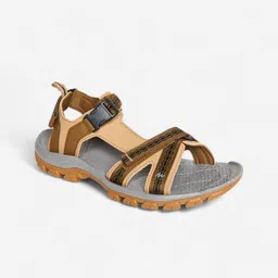 Men Water Resistant Sports Sandals with Velcro & Buckled Strap Beige - NH500-image-42