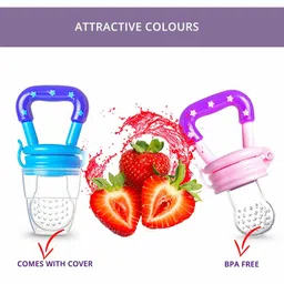 Safe-O-Kid Medium Size Silicone Fruit and Food Nibbler Pack of 2 - Pink image 5