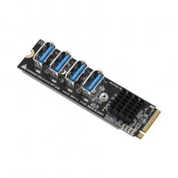 Waveshare M.2 to PCIe 4-Ch Expander Using With PCIe X1 to PCIe X16 Expander image 1
