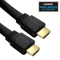 HDMI to HDMI Cable 0.5 Meter Flat Pure Copper Black image 3