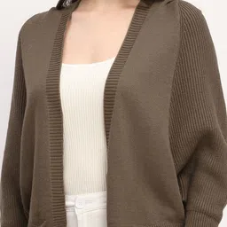 Global Republic Shawl Collar Asymmetric Open Front Shrug image 4