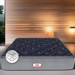 COIRFIT Blue Printed Anti-Bacterial Bonnell Spring DoubleMattress image 1