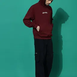 GRIFFEL Pure Cotton Typography Hood Neck Tracksuit image 3