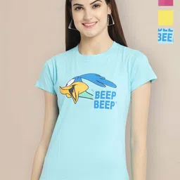 Metronaut Women Typography 3 Printed Applique T-shirt-picture-23