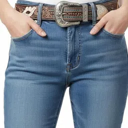 HHSK Unisex Embellished Leather Belt With Tang Closure image 4