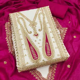 Panzora Embroidered Unstitched Dress Material-picture-23