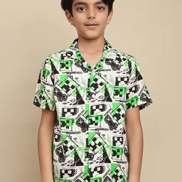 Kids Ville Boys Minecraft Printed Shirt-image-9