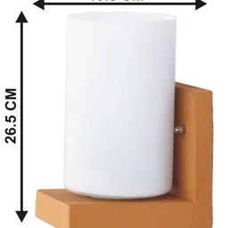 1ST TIME White & White Wood Contemporary Cylinder Shaped Wall Lamp image 5