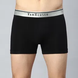 van heusen innerwear Van Heusen Cotton Mid-Rise Trunks IHQTR1BKS30041-Black image 1