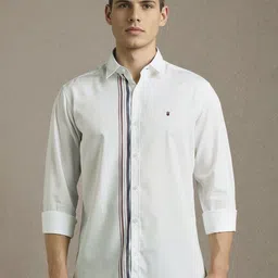 Louis Philippe Sport Men Vertical Striped Spread Collar Pure Cotton Casual Shirt-picture-38