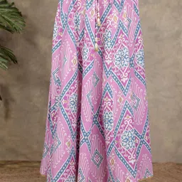 Aramya Ethnic Motifs Printed Straight Fit Linen Cotton Palazzos-picture-20