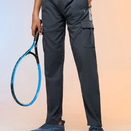 Technosport Boys Colour Blocked Straight Fit Cargo Track Pants With Ts Flexi image 3