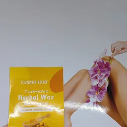 COSMO HUB Turmeric Herbal Wax Powder for Instant Hair Removal -100g image 2