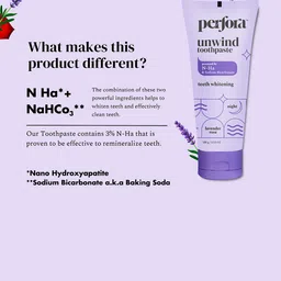 Perfora Unwind Teeth Whitening Lavender Rose Night Toothpaste - 100g image 4