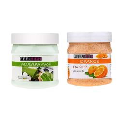 FEELHIGH Face & Body Aloe Vera Mask 500ml & Orange Scrub 500ml-picture-20