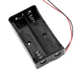 Black Plastic Storage Box Case Holder For Battery 2 x 18650 Cell Box, without cover-picture-16