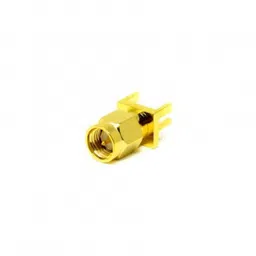 SMA Male Connector Straight Gold Plating 180 Degree Connector Plate Edge Mount image 1