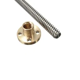 200mm Trapezoidal 4 Start Lead Screw 8mm Thread 2mm Pitch Lead Screw with Copper Nut image 2