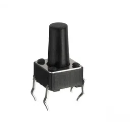 6x6x10mm Tactile 4 Pin Push Button Switch - 5 Pieces Pack image 1
