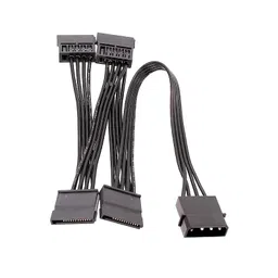 4PIN (Large) IDE 1 Input to 5 SATA Output Hard Disk Power Cord image 5