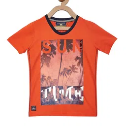 Duke Boys Orange Printed Round Neck T-shirt-picture-43