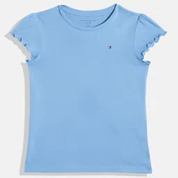 Tommy Hilfiger Girls Round-Neck Pure Cotton T-shirt-picture-21